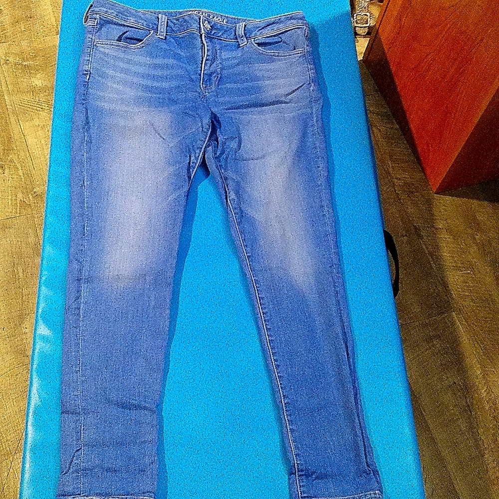 American eagle size 16 long jeggings blue